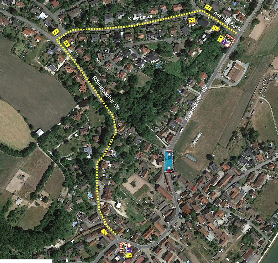 Umleitung Sperrung Baiersdorfer Straße