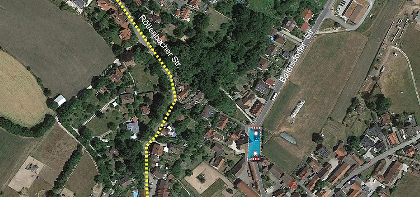 Umleitung Sperrung Baiersdorfer Straße