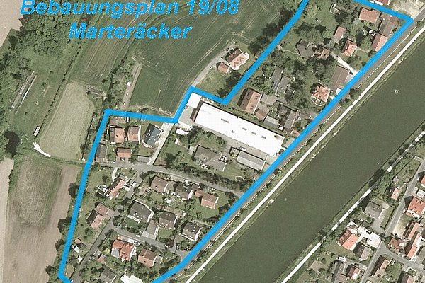 Luftbild B-Plan-Bereich Marteräcker
